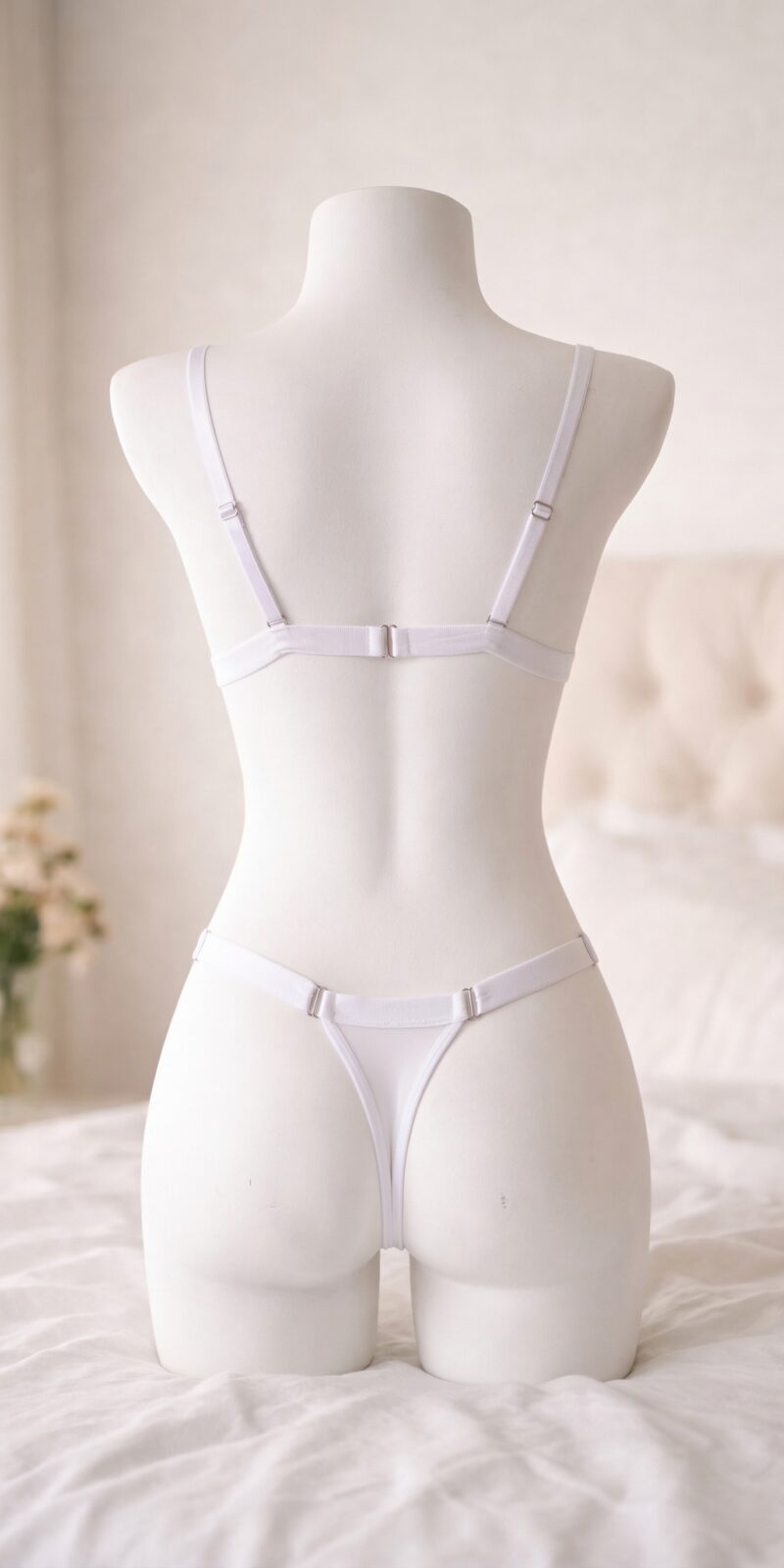 Set Guipur blanco trasero