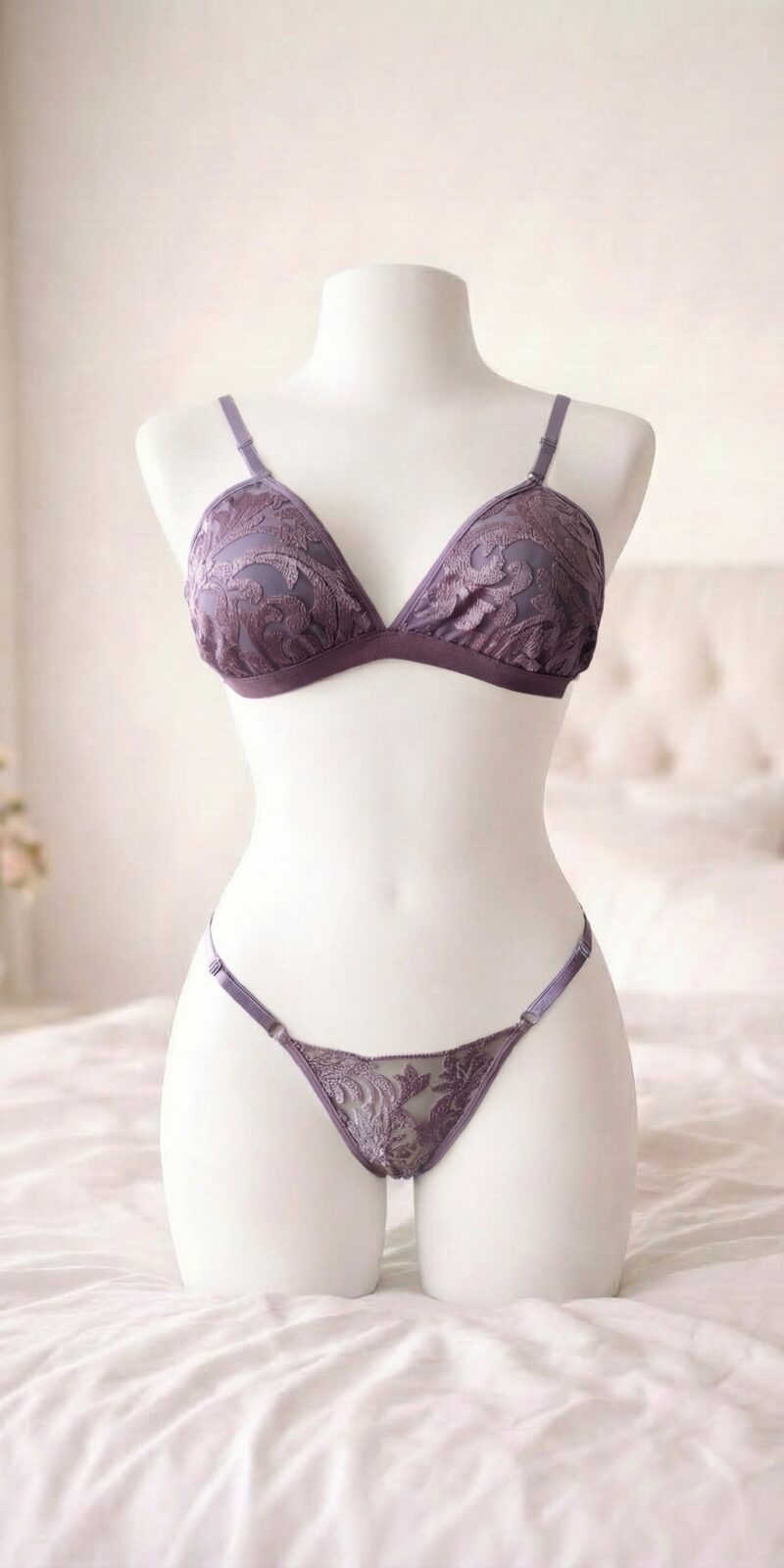 Set Jazmin purpura frontal