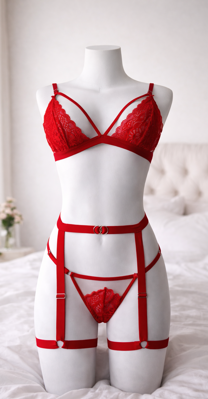 Set Monica rojo frontal